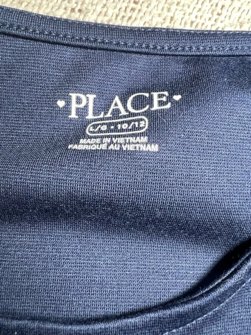 The Children's Place Girls Navy Blue Sleeveless Knit Dress Size L (10/12) - Picture 3 of 3